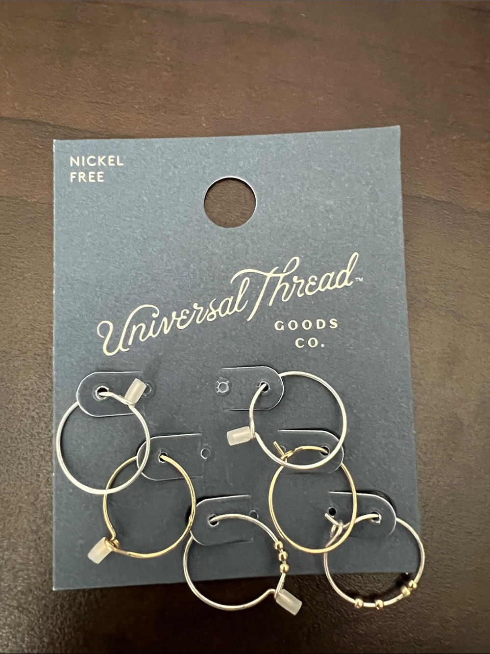 Universal Thread Gold and Silver Mixed Hoop Earring Set
